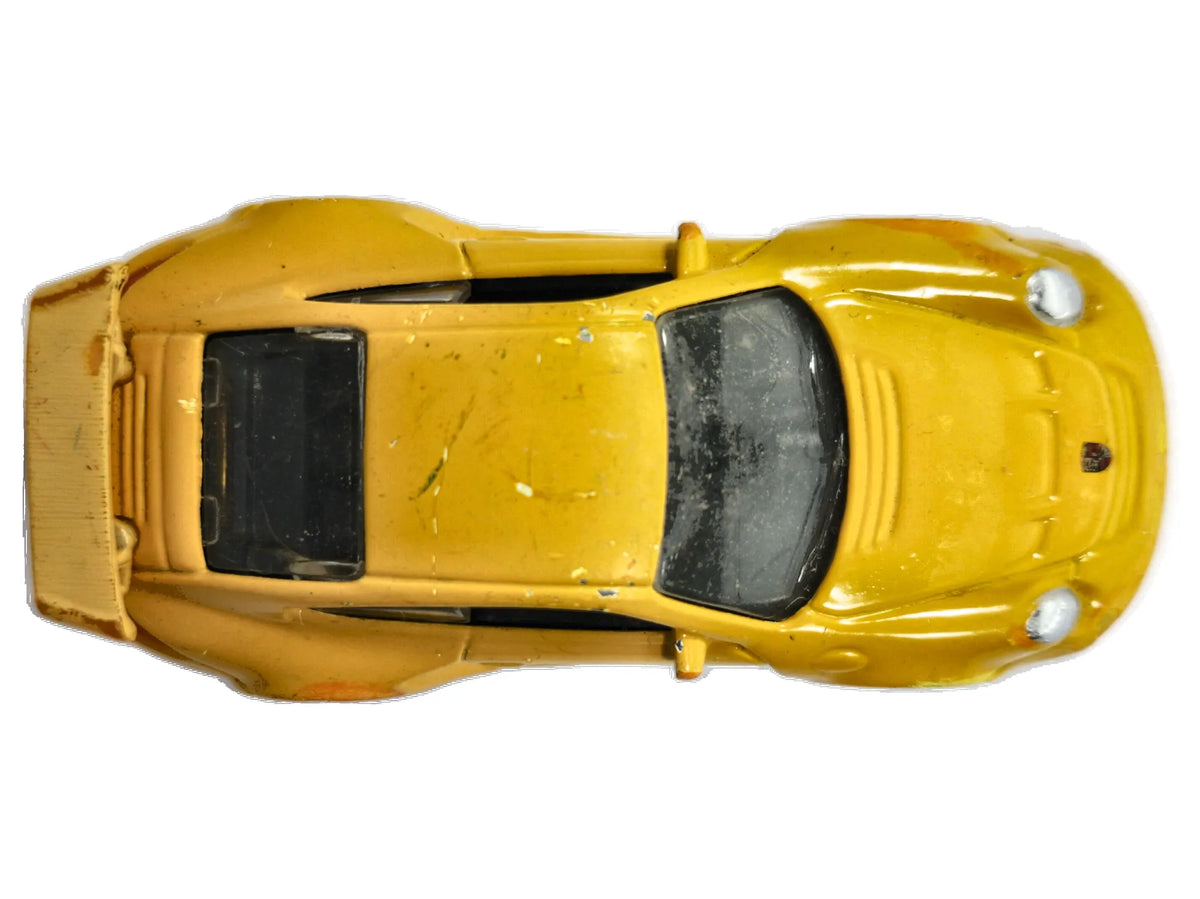PORSCHE 911 GT2, Bburago, Made in Ch, Die cast 11636, Żółty, 1:43, Resoraki – zdjęcie 8