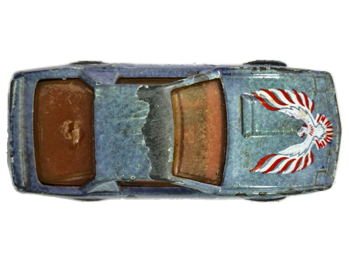 PONTIAC FIREBIRD SE, Matchbox 1982, Die cast, Szaroniebieski 1:64, Resoraki – zdjęcie 8