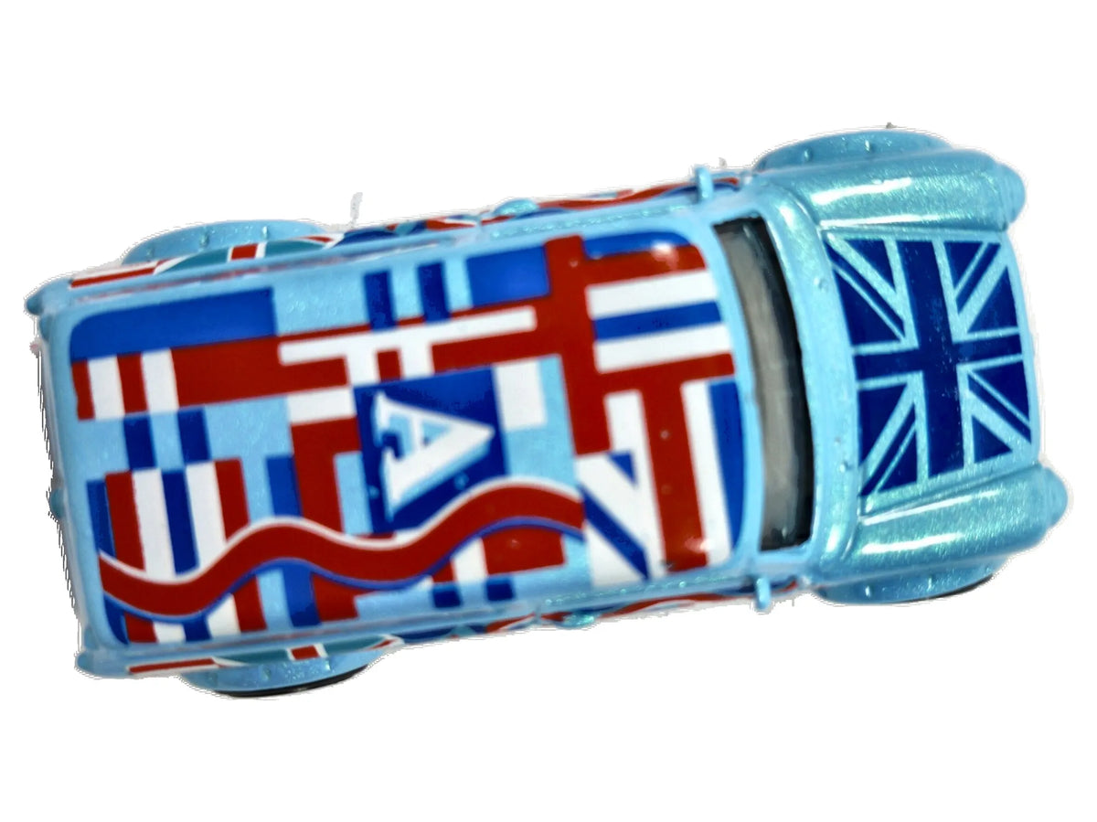 '67 Austin Mini Van Hot Wheels 2014 1:64 Van Niebieski Vintage – zdjęcie 8