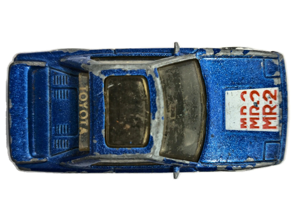 TOYOTA MR2 Lasers Matchbox 1986 Niebieski 1:56 Made in Macau – zdjęcie 8