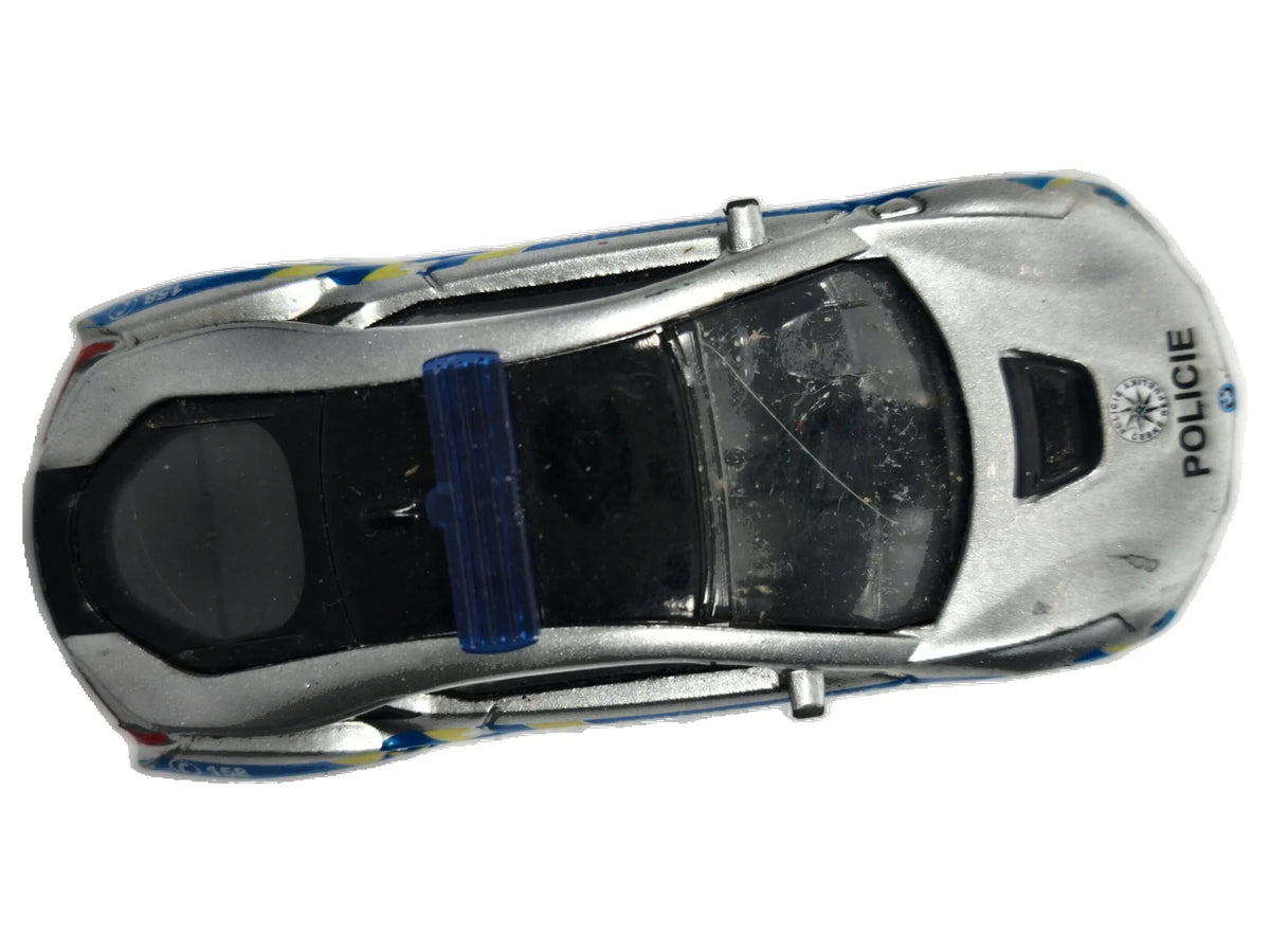BMW I8 SIKU 2015 1:60 Made in Portugal POLICE Luzak Srebrny Policja – zdjęcie 8