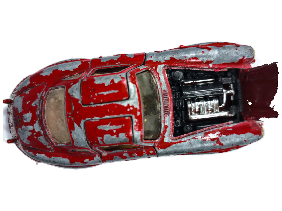 Mercedes Benz 300 SL Corgi '70 Czerwony 1:36 Made in Gt Britain – zdjęcie 8