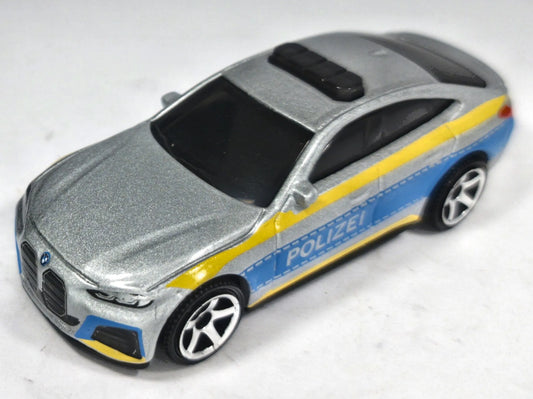 Bmw I4 Polizei Matchbox 2025 1:64 Srebrny Policja – zdjęcie 2