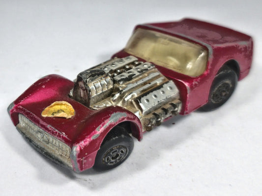 Road Dragster Matchbox 1970 Superfast 1:64 Made in England Luzak Bordowy – zdjęcie 2