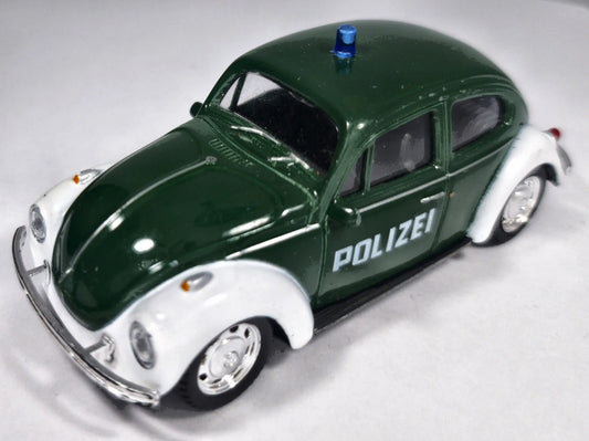 Volkswagen Beetle Polizei Policja Welly Zielony 1:36 – zdjęcie 2