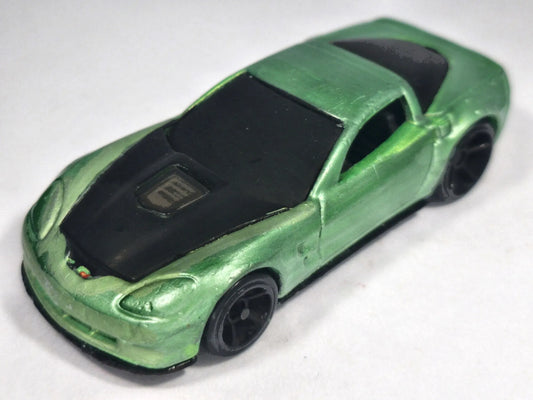 '09 CORVETTE ZR1, Custom, Hot Wheels, Die cast C01, Zielony, 1:64, Resoraki – zdjęcie 2