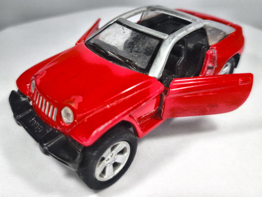 JEEP JEEPSTER, Maisto 2000, Die cast, Czerwony, 1:38, Resoraki – zdjęcie 2