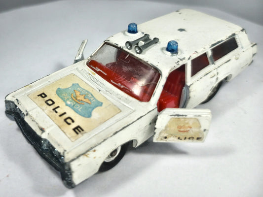 Mercury Police Car King Size Matchbox 1969 Biały 1:36 Made in England – zdjęcie 2