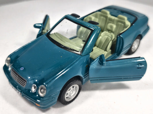 MERCEDES BENZ CLK CABRIO, Hongwell ok 2005, Die cast, Zielony 1:40 Resoraki – zdjęcie 2