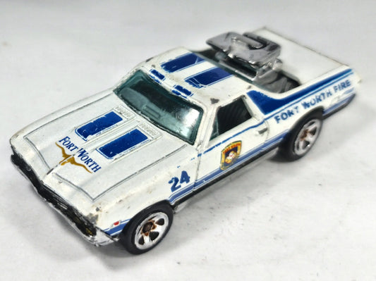 '86 Chevrolet El Camino 1968 Hot Wheels 1999 1:64 Pickup Straż pożarna – zdjęcie 2