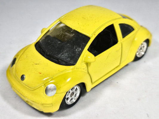VOLKSWAGEN NEW BEETLE, Welly, Die cast NO.52061, Żółty, 1:52, Resoraki – zdjęcie 2