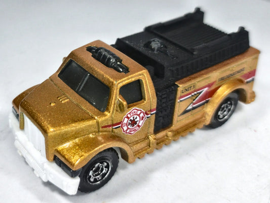 Highway Rewcue Matchbox 2012 1:64 Wóz strażacki Złoty Straż pożarna – zdjęcie 2