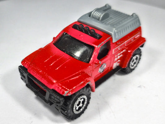 4X4 Fire Truck Matchbox 2003 1:64 Straż pożarna Luzak Czerwony – zdjęcie 2