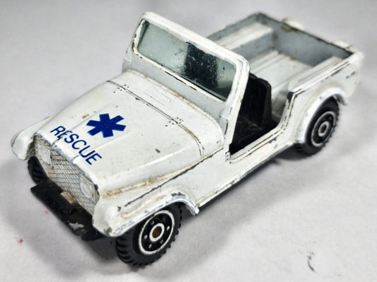 Rescue Jeep CJ7 Yatming Biały 1:64 – zdjęcie 2