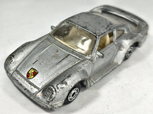 Porsche 959 MC Toy 1986 1:55 Luzak Srebrny Vintage Model – zdjęcie 2