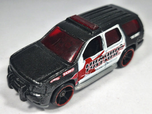 '07 CHEVY TAHOE POLICE, The Chief, Hot Wheels 2010 Die cast COE Czarny 1:64 – zdjęcie 2