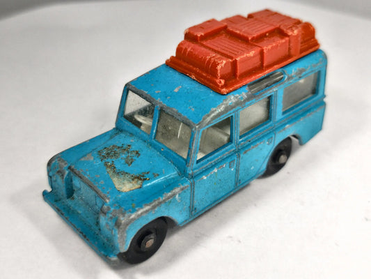 LAND ROVER SAFARI Matchbox '60 Niebieski 1:48 Made in England – zdjęcie 2