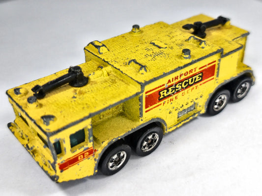 Ciężarówka AIRPORT RESCUE Straż pożarna Hot Wheels 1979 Żółty 1:64 2xMetal – zdjęcie 2