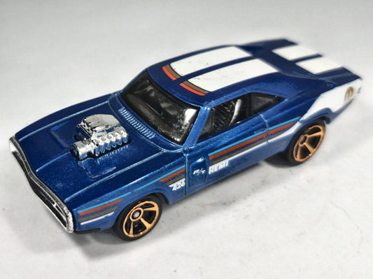 '70 Dodge Charger Hot Wheels 2010 1:64 Muscle car HEMI Luzak Niebieski – zdjęcie 2