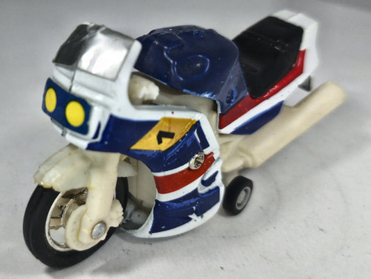 Motocykl typu ŚCIGACZ 1:64 Motocykl Luzak Biały Policja – zdjęcie 2