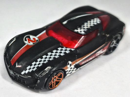 Chevrolet Corvette Stingray Hot Wheels 2010 New Models 1:64 2 Luzak Czarny – zdjęcie 2
