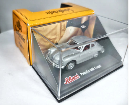 Porsche 356 Coupé Schuco Srebrny 1:87 Schöfferhofer Weizen – zdjęcie 2