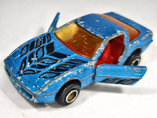 CHEVROLET CORVETTE Majorette '70 Niebieski 1:57 Made in France – zdjęcie 2