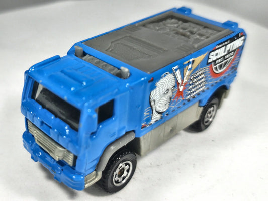 Desert Thunder V16 Jurassic Matchbox 2014 1:64 Luzak Niebieski – zdjęcie 2