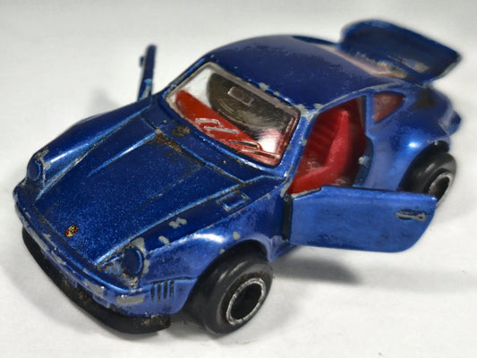 Porsche Turbo Majorette 1:57 Made in France Luzak Niebieski – zdjęcie 2