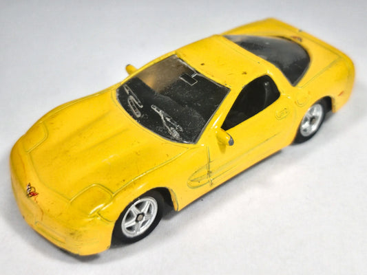 CHEVROLET 1999 CORVETTE, Welly, Die cast No.52023, Żółty, 1:64, Resoraki – zdjęcie 2