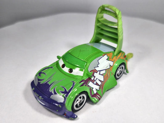 WINGO, Auta Disnet Pixar by Mattel, Die cast Y0477, Zielony, 1:55, Resoraki – zdjęcie 2
