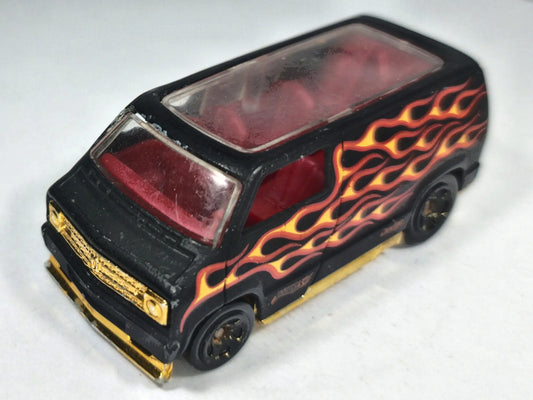 Custom '77 Dodge Van Hot Wheels 2007 1:64 Van Luzak Czarny – zdjęcie 2