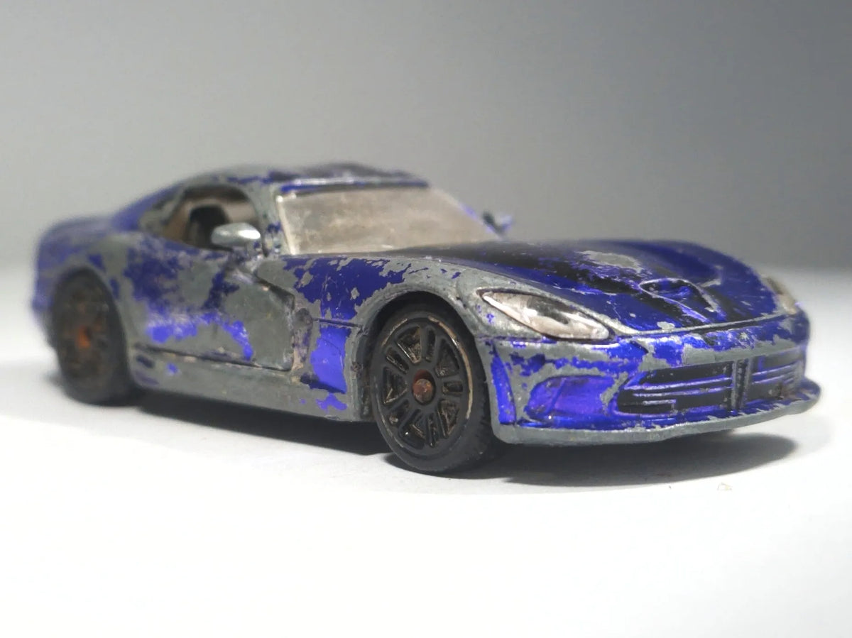 DODGE VIPER z charakterem, Majorette, Die cast REF:2388, Niebieski, 1:60 – zdjęcie 9