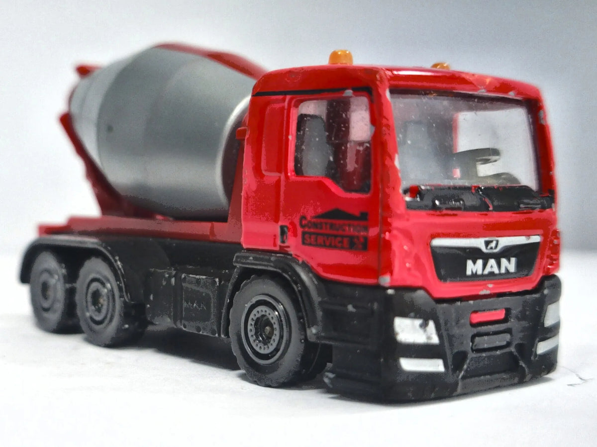 MAN TGS CEMENT MIXER Betoniarka, Majorette, Die cast BK270420 Czerwony 1:87 – zdjęcie 9