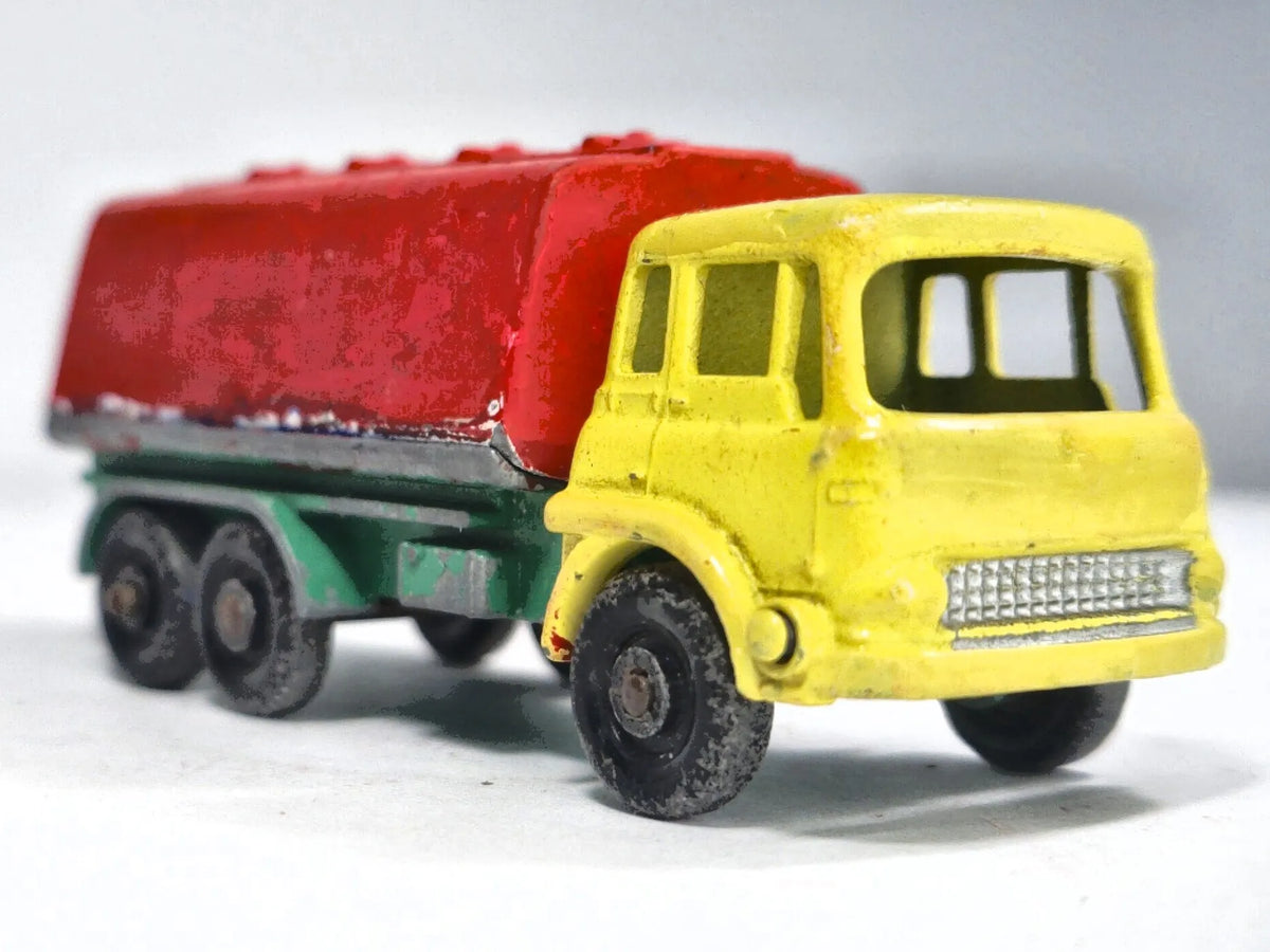 PETROL TANKER, Matchbox, Made in England, Die cast N25, Żółty 1:75 Resoraki – zdjęcie 9