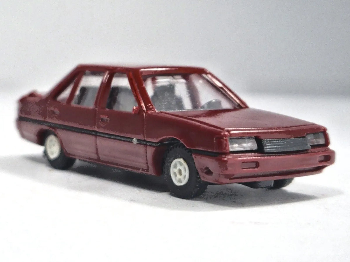 1981 MITSUBISHI GALANT, Směr, Die cast, Bordowy, 1:87, Resoraki – zdjęcie 9