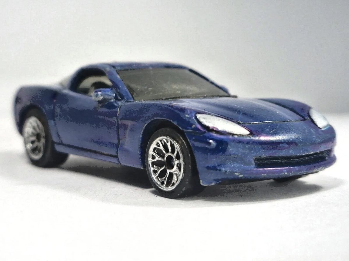 CHEVROLET CORVETTE, Matchbox 2003, Die cast MB630, Niebieski, 1:64 – zdjęcie 9