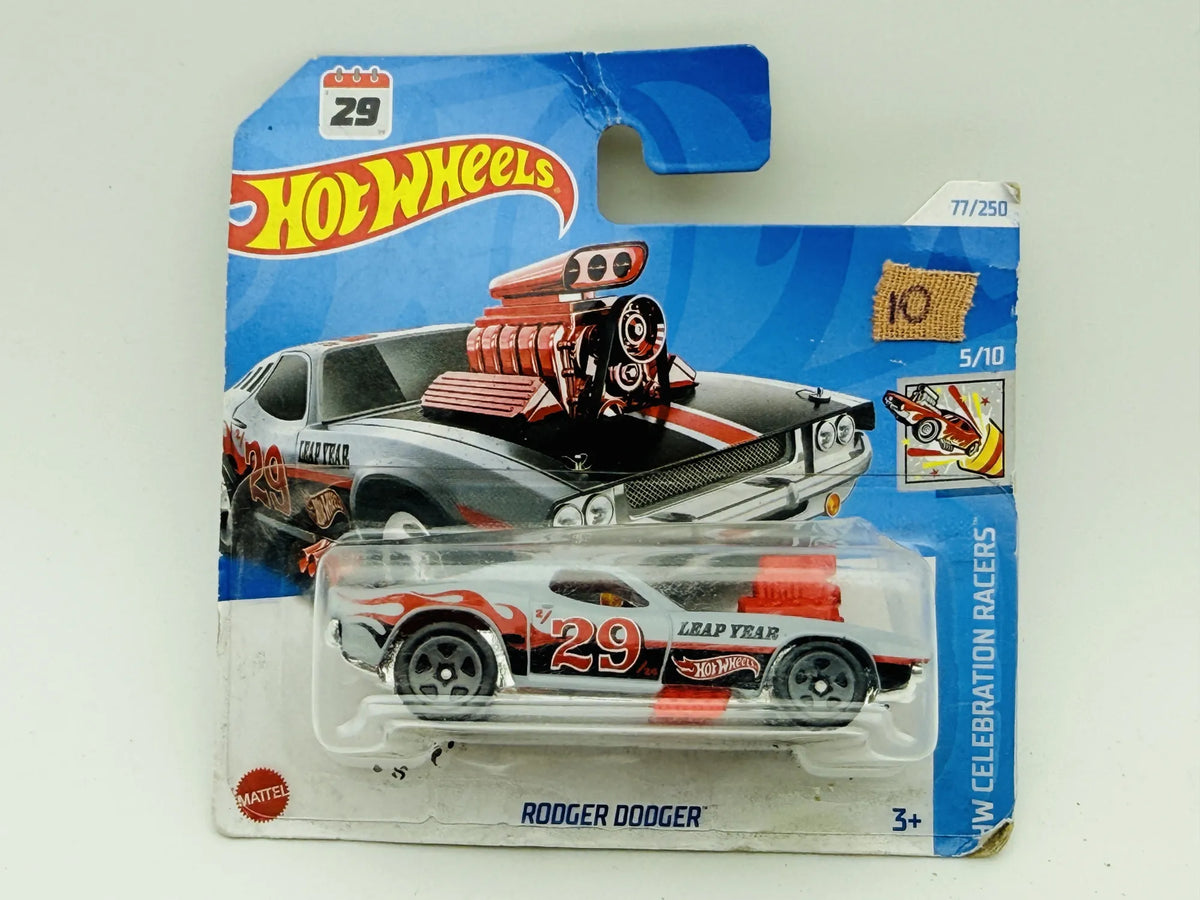 Rodger Dodger Hot Wheels 2024 1:64 GOODYEAR Blister Srebrny – zdjęcie 4