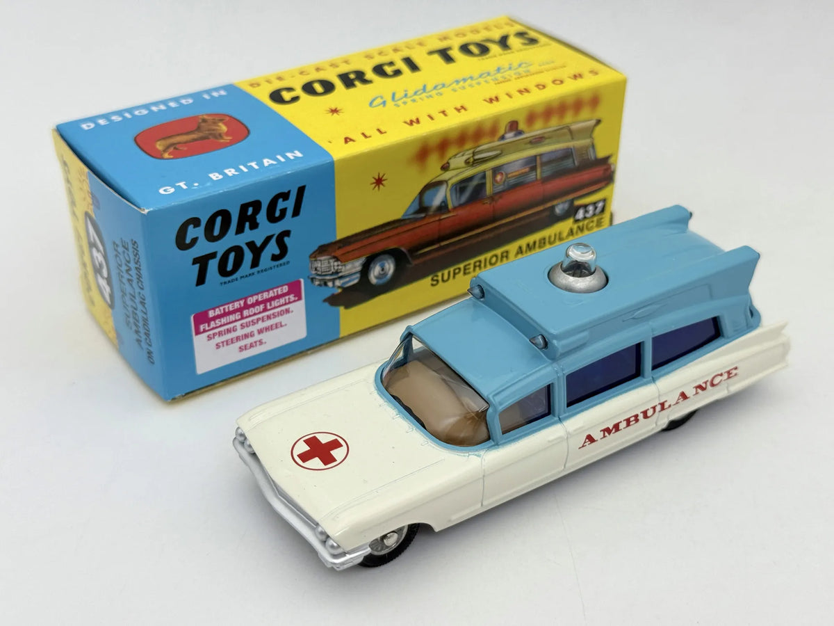 SUPERIOR AMBULANCE ON CADILLAC CHASSIS Corgi Biały 1:43 – zdjęcie 7