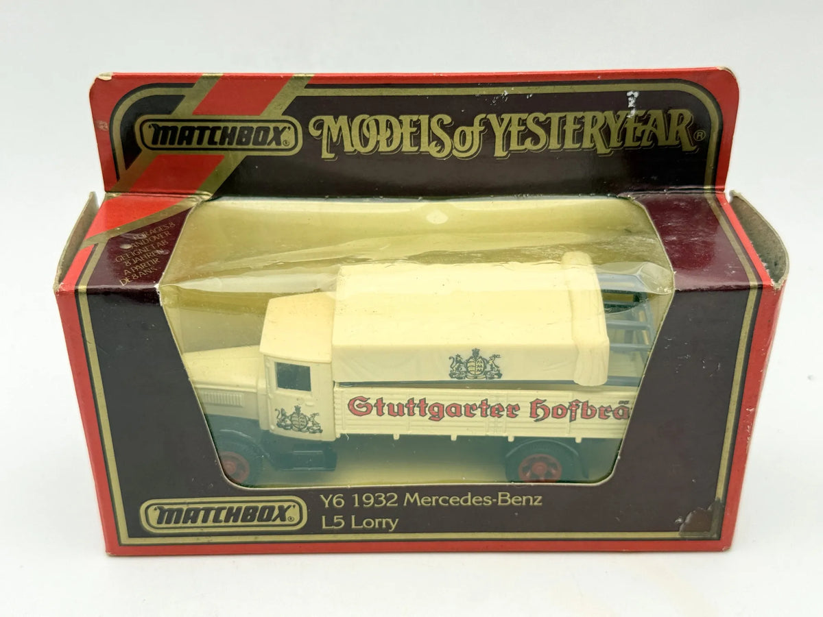 Ciężarówka 1932 MERCEDES-BENZ L5 LORRY Matchbox 1987 Kremowy 1:69 – zdjęcie 7