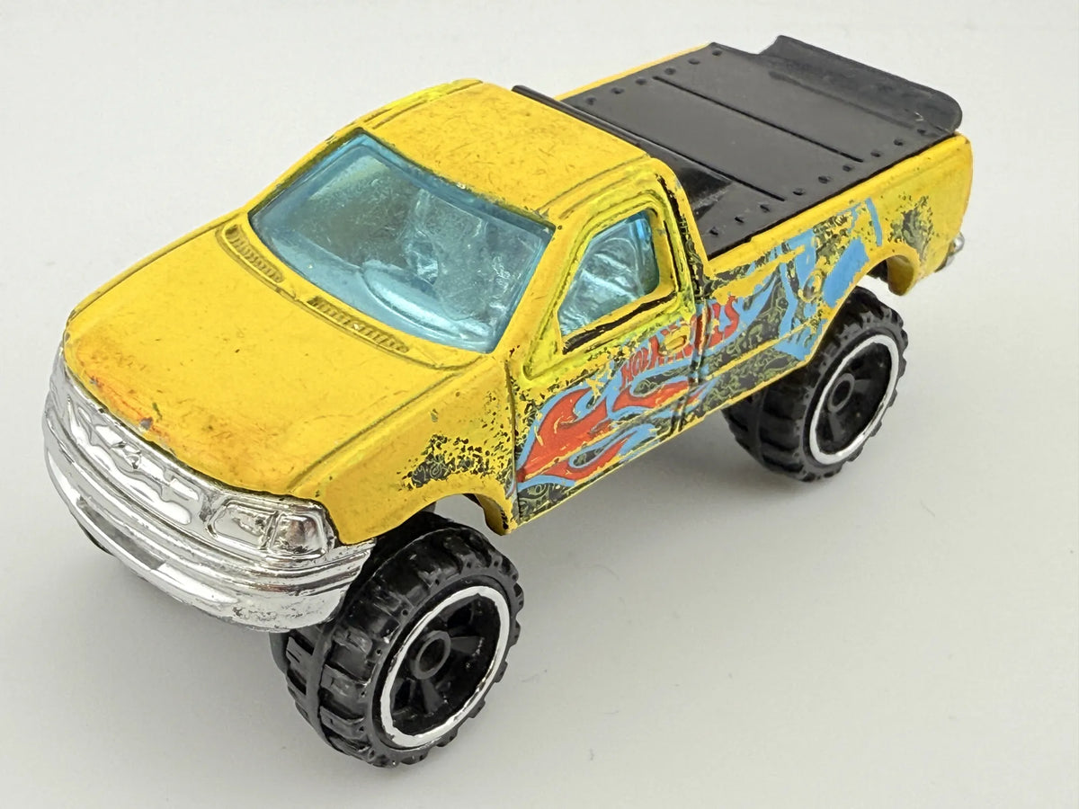 1997 FORD F-150, Hot Wheels, Die cast 1NL, Żółty, 1:64, Resoraki – zdjęcie 8