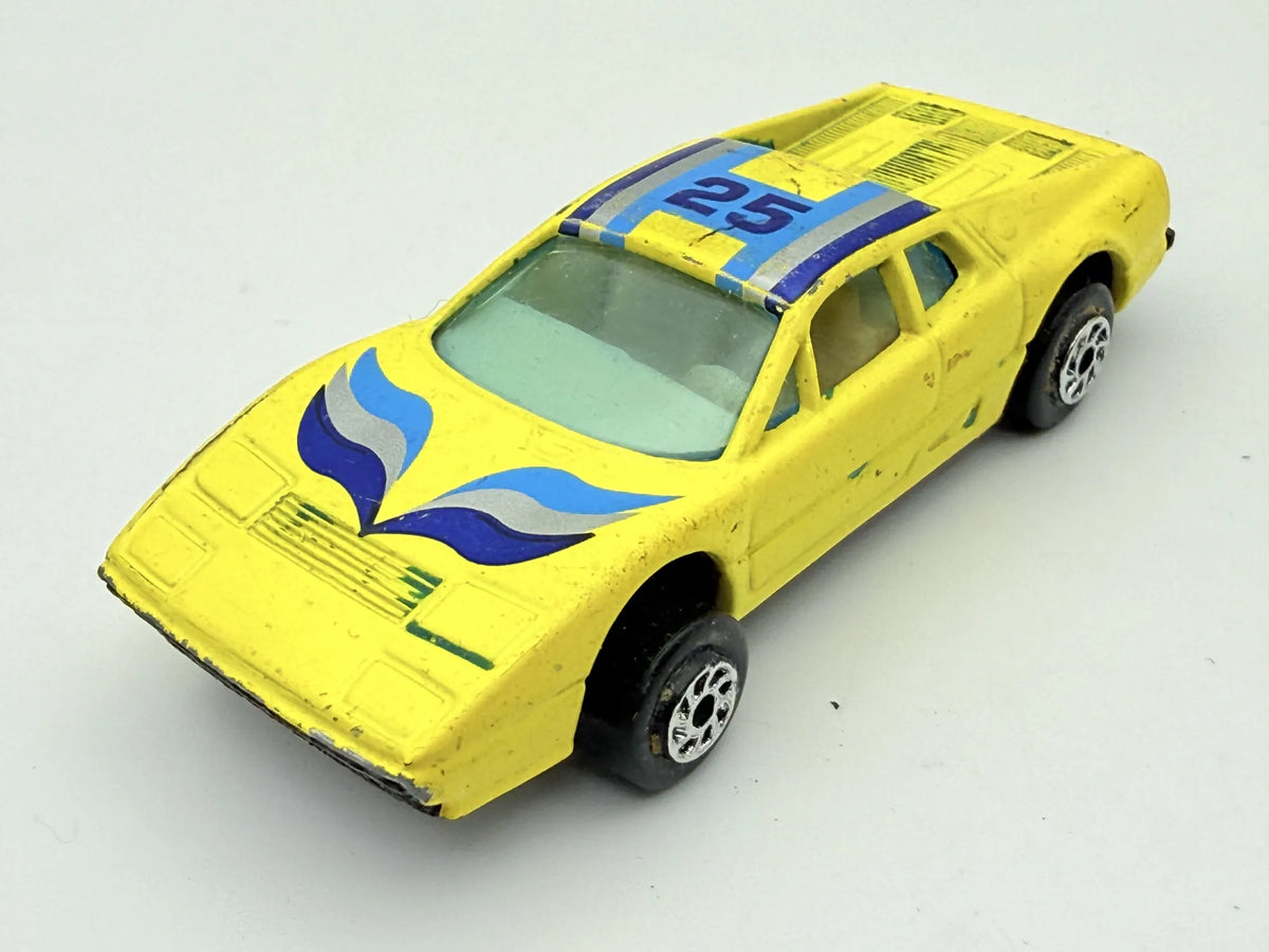 Jak Ferrari 512 S z lat 70-tych, Vintage Model Die cast Żółty 1:64 Resoraki – zdjęcie 8