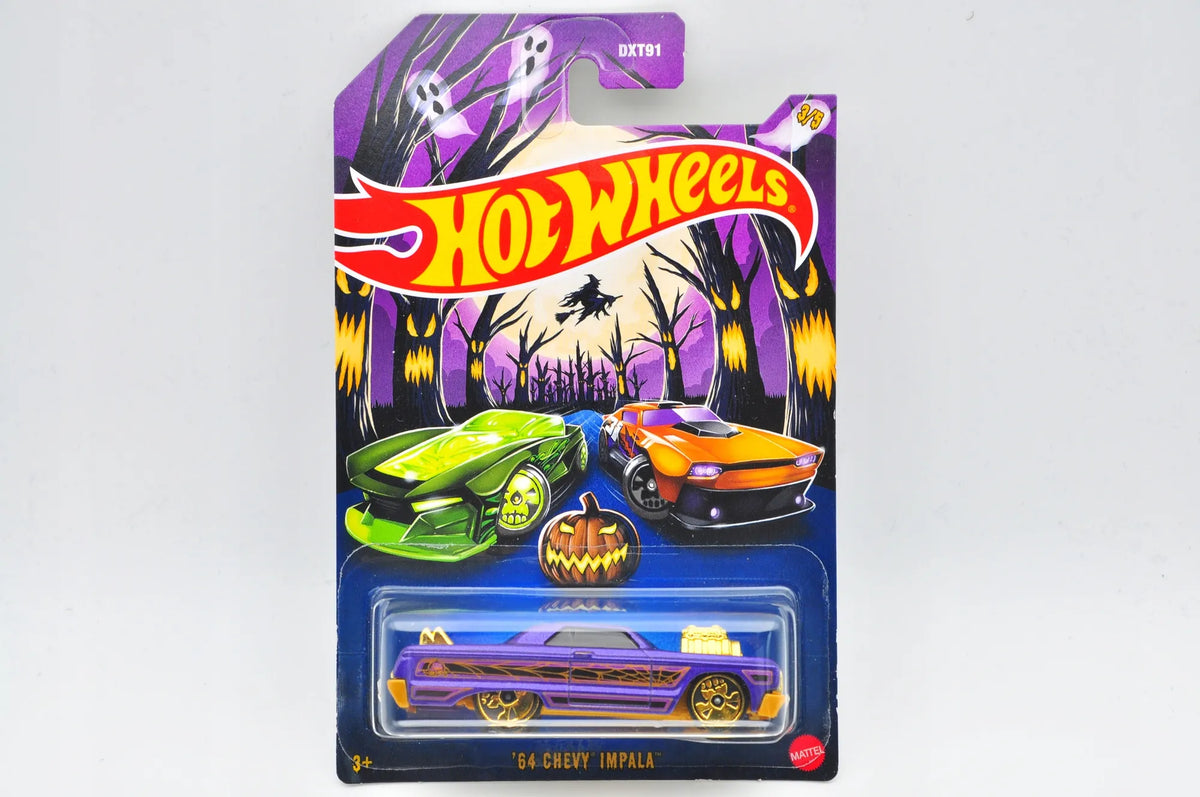 '64 Chevy Impala Halloween Hot Wheels 2023 Fioletowy 1:64 – zdjęcie 9