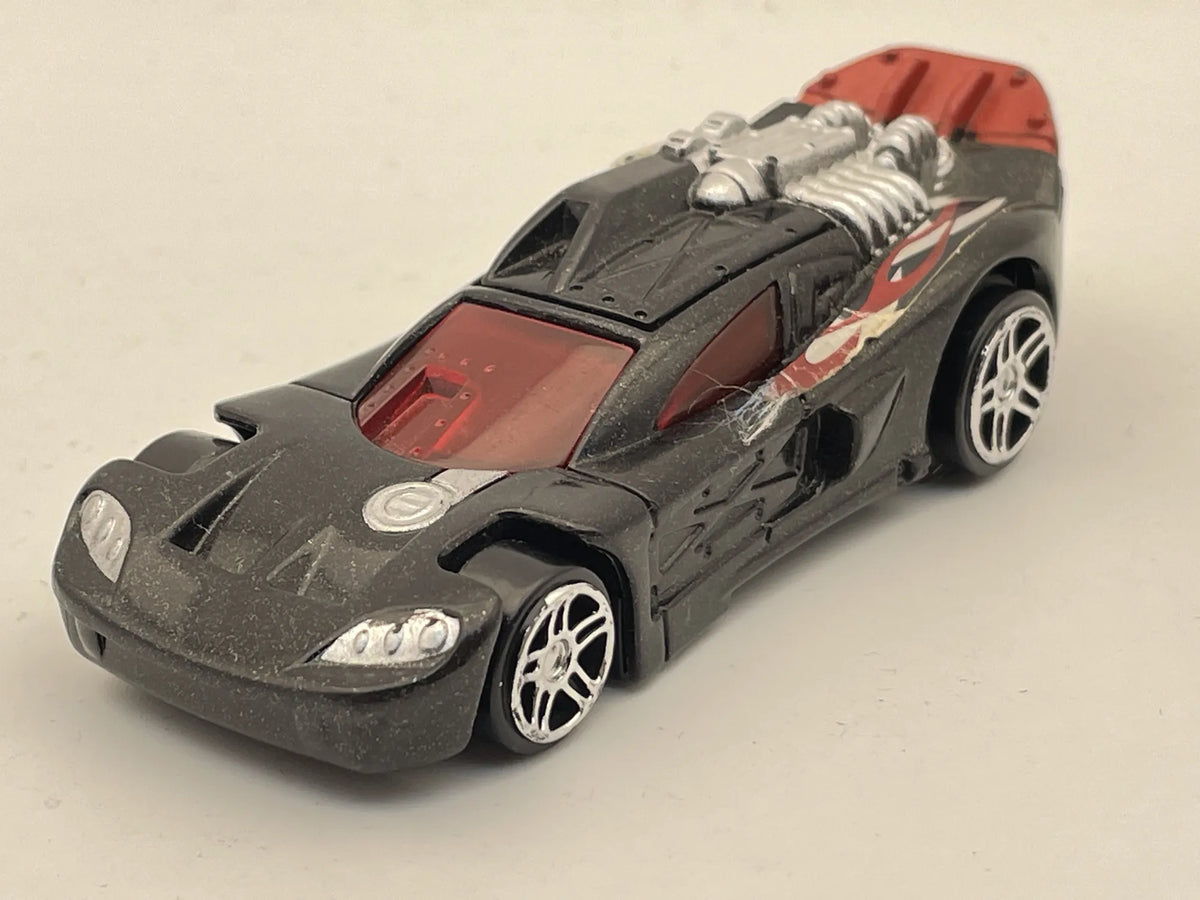 Spinebuster Seria AcceleRacers, Hot Wheels 2008 McDonald's, NSE Czarny 1:64 – zdjęcie 8