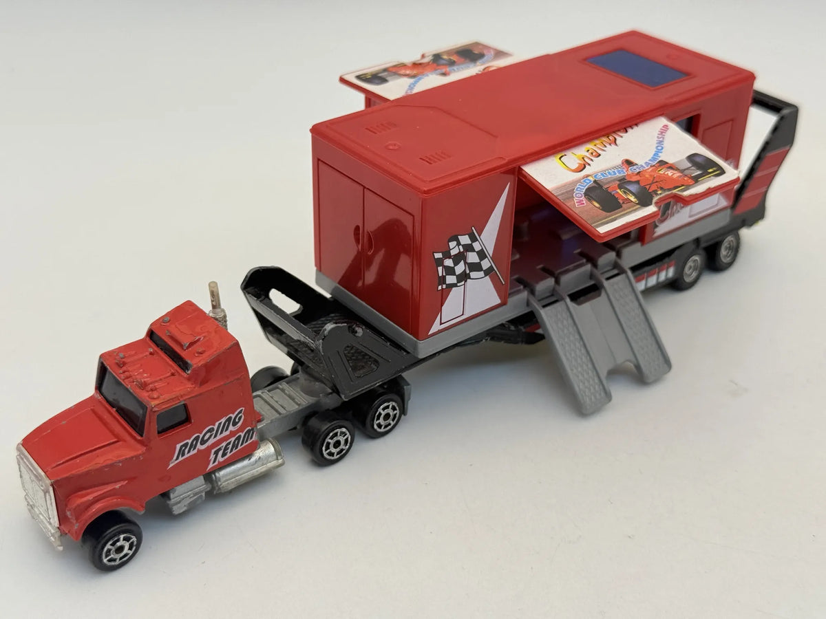 Ciężarówka Racing Team Truck Custom Majorette Czerwony 1:87 Made in France – zdjęcie 9