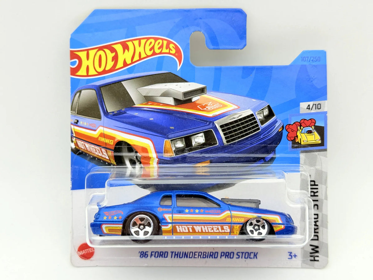 '86 Ford Thunderbird Pro Stock, Hot Wheels 2023, Die cast HKH32, Nieb. 1:64 – zdjęcie 7