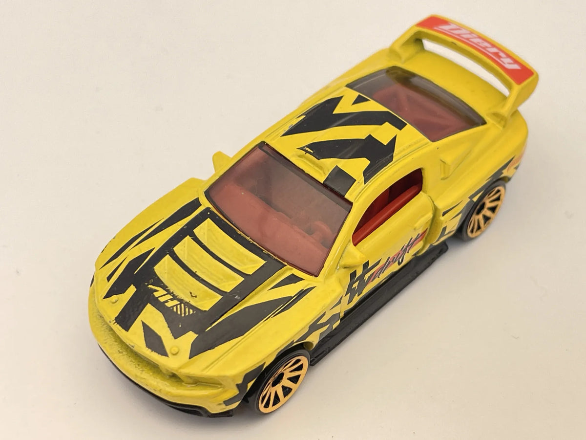 Custom '12 Ford Mustang Drift, Hot Wheels 2011, Die cast 1:64, żółty – zdjęcie 8