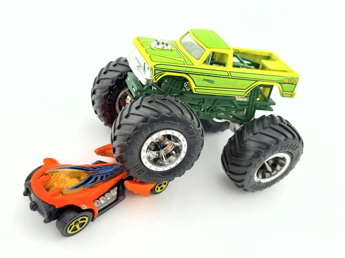 MONSTER TRUCK, Hot Wheels, Resoraki, Die cast Mt, Green, 1:64 – zdjęcie 12