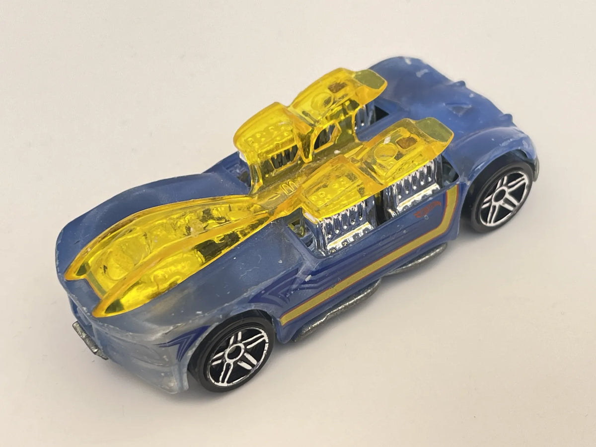 WHAT-4-2, Hot Wheels 2004, Resoraki, Die cast, Niebieski Przeźroczysty 1:64 – zdjęcie 8