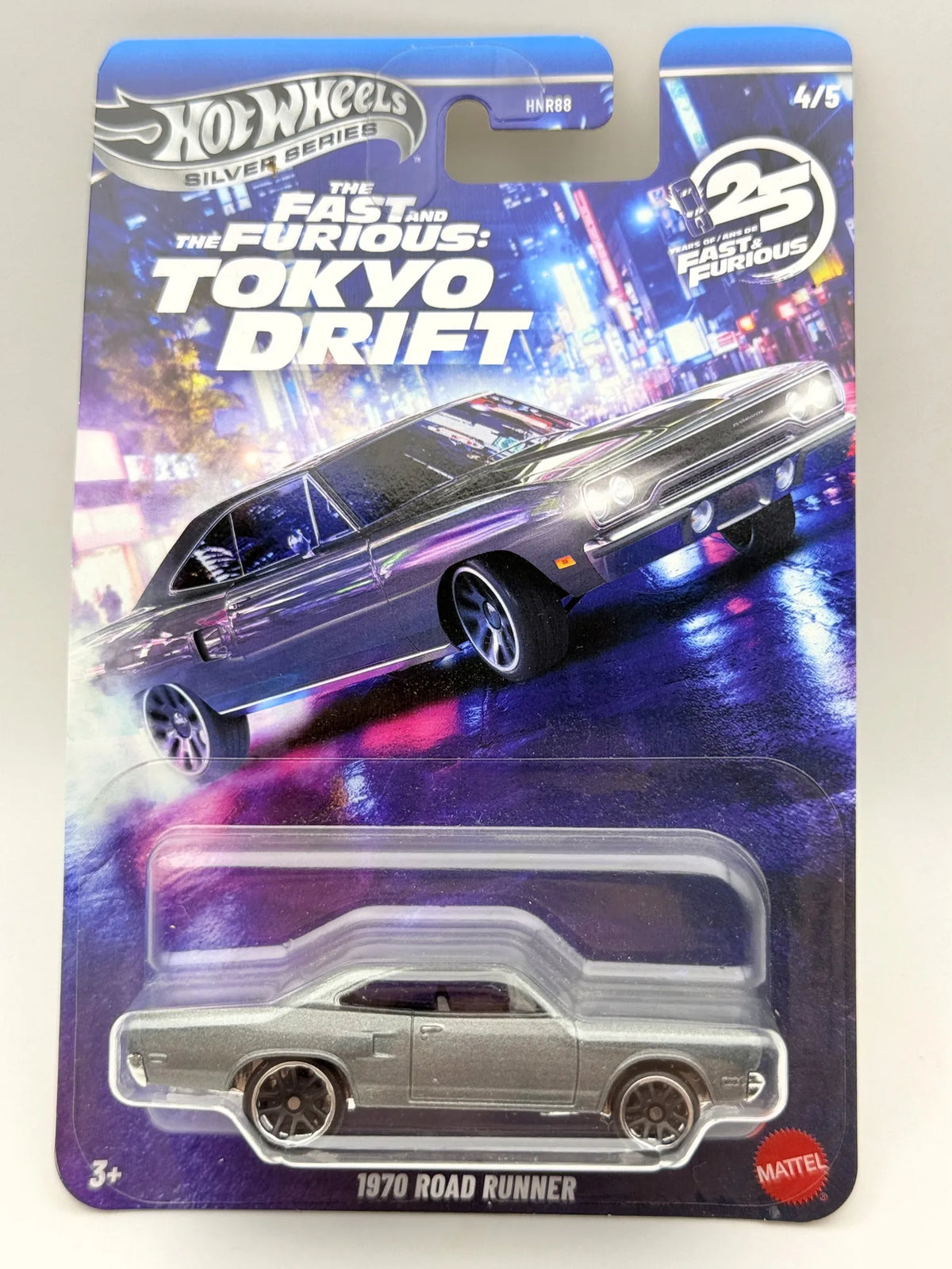 1970 ROAD RUNNER, Hot Wheels 2026, Die cast JKX08, Srebrny, 1:64, Resoraki – zdjęcie 9